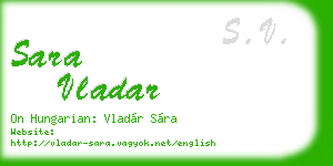 sara vladar business card