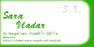 sara vladar business card